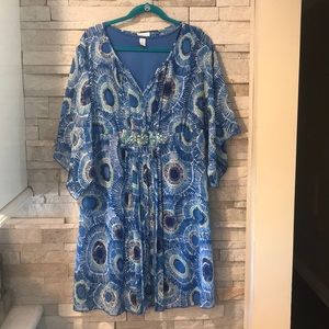 CHICO's Size 3 short caftan style dress